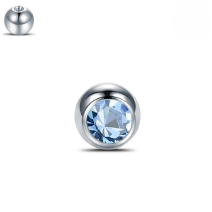 CZ Titanium 5mm Ball (Belly/Tongue) - Blue - Image 1